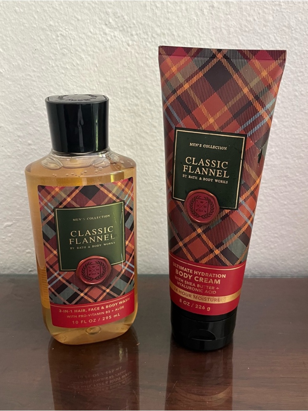 Bath and Body Works Classic Flannel Body Wash and Cream, NEW